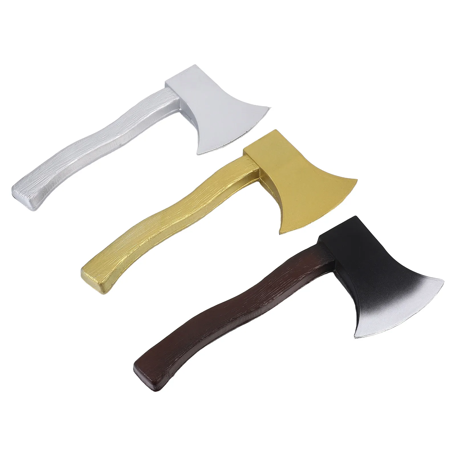 

Набор из 3 легких реалистичных муляжей топоров из полиуретана для костюмов на Хэллоуин, аксессуар для викингов, лесорубов, пиратов, для вечеринок и сценических выступлений