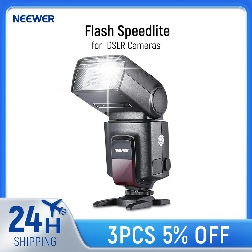 Neewer TT560 Flash Speedlite for Canon Sony Nikon Panasonic Olympus Pentax and Other DSLR Cameras, Digital Camera Speedlight