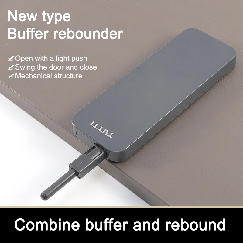 Imagem -02 - Amortecedor Buffers Armário Catches Door Stop Push tipo Alto Armário Wardrobe Porta Soft Close Heavy Duty Buffer com Dobradiças Carga 22kg