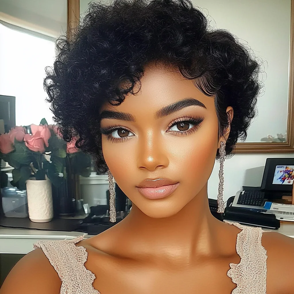 

Гладкие короткие вьющиеся парики из натуральных волос для женщин 13X6X1 Короткие вьющиеся парики спереди 100% настоящие глубокие волны HD Парики из натуральных волос на кружеве