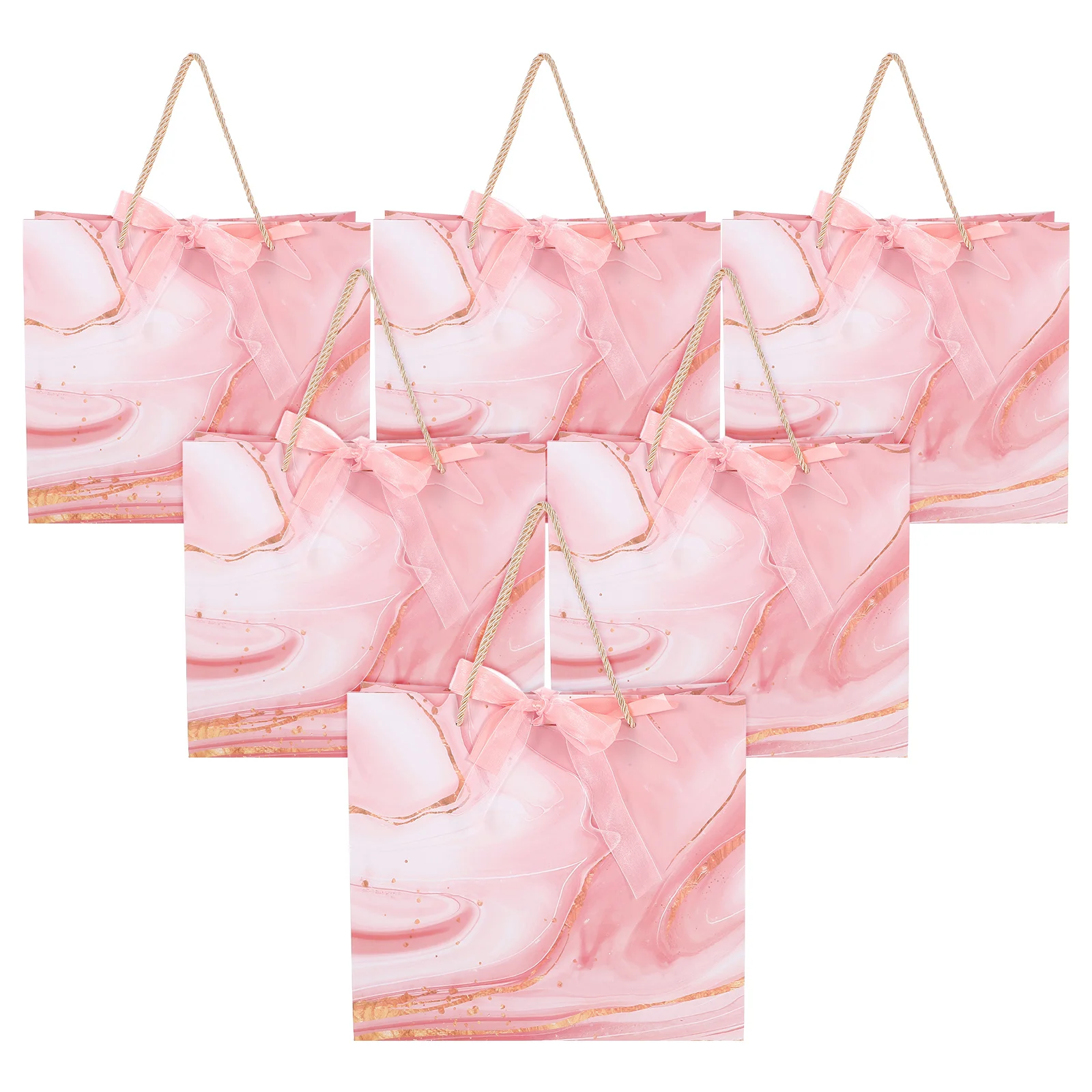 

6 Pcs Marble Gift Bag Bridal Shower Goodie Bags Wedding Paper Goody for Birthday Bride
