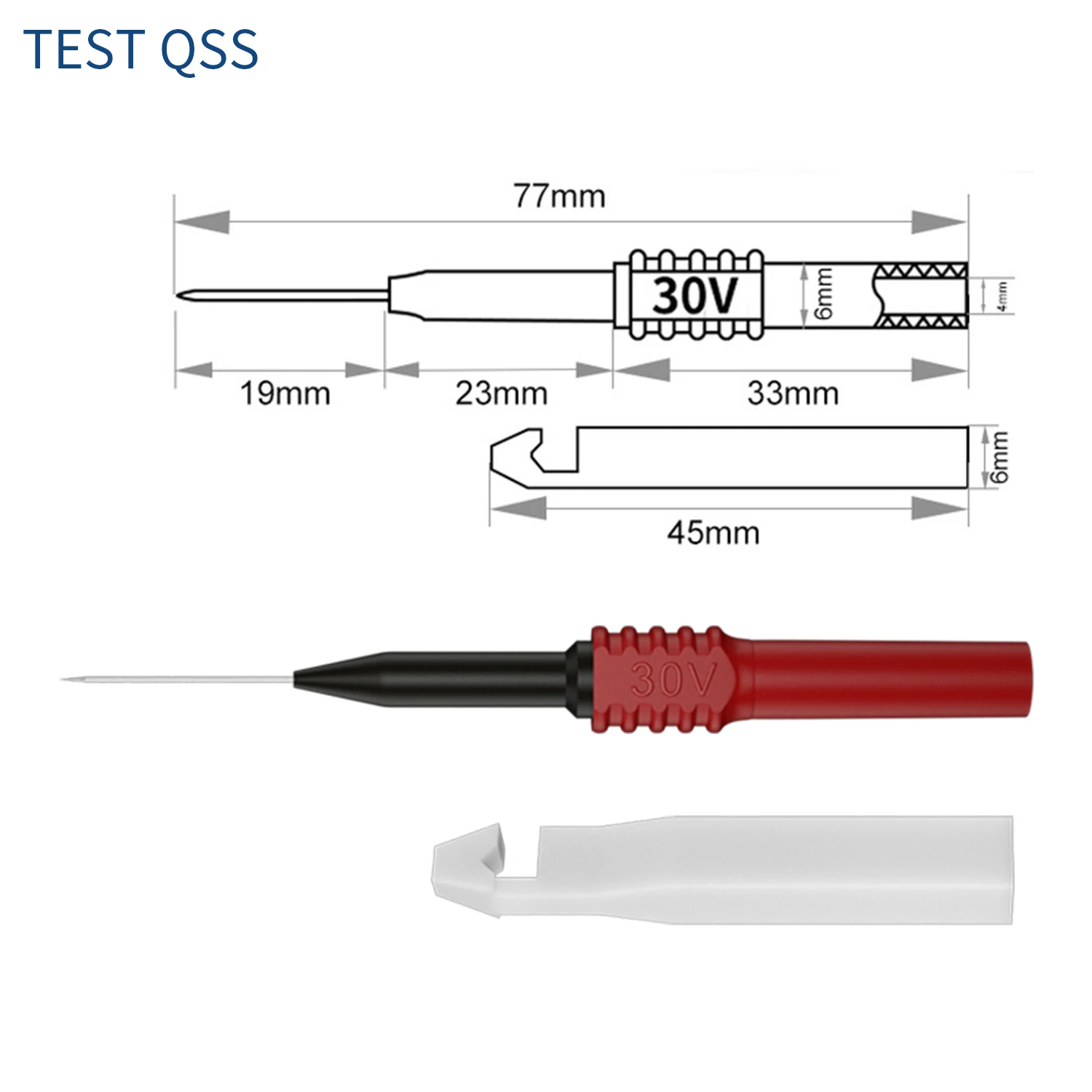Комплект измерительных проводов для мультиметра QSS с набором тестовых щупов с зажимами типа «крокодил» Проколный щуп для проколов