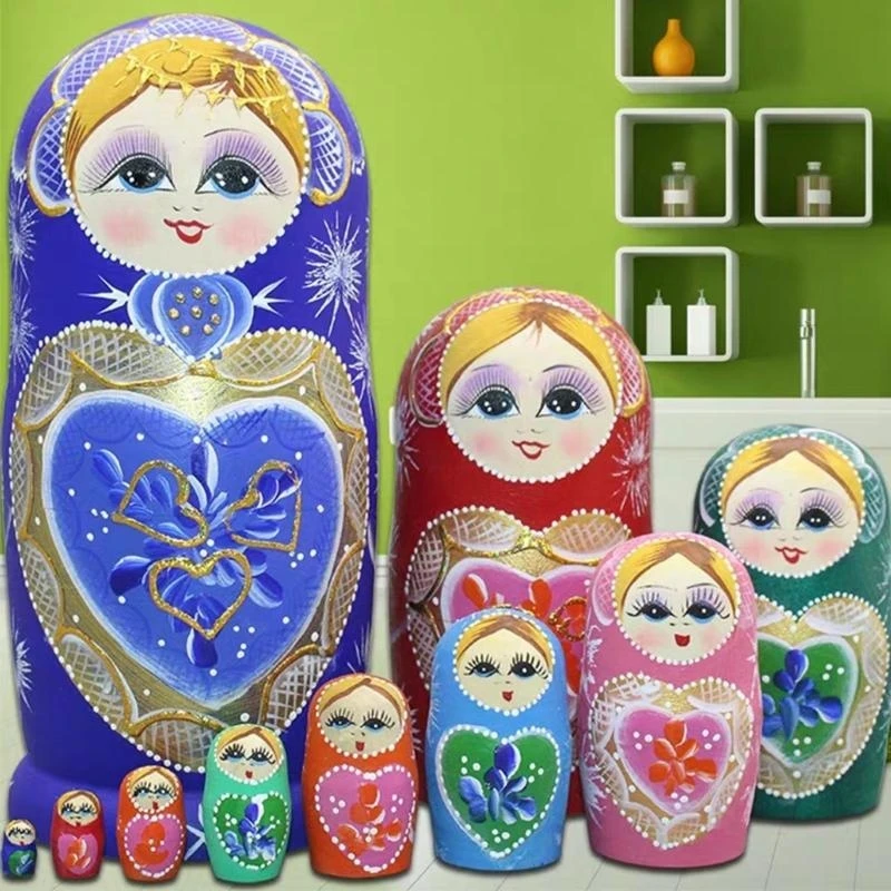 Y4QA Búp bê Nesting Nesting Tương tác Quà tặng văn hóa Matryoshka Matryoshka