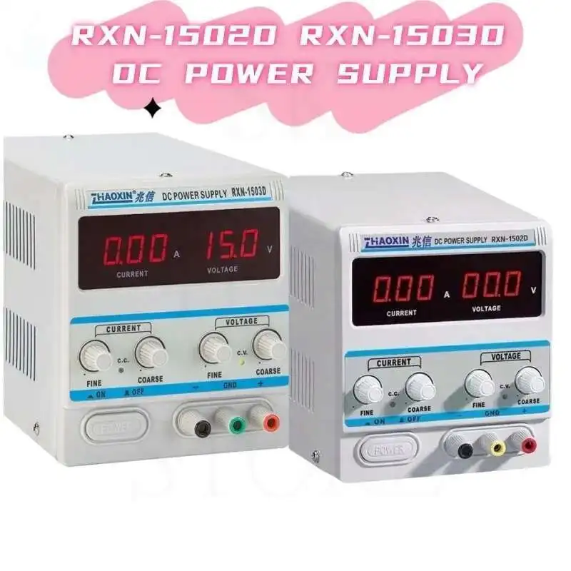 

Adjustable Variable Output DC Power Supply RXN1502D RXN1503D LED Display Phone Repair Power Test Regulated Power Supply 15V 2/3A