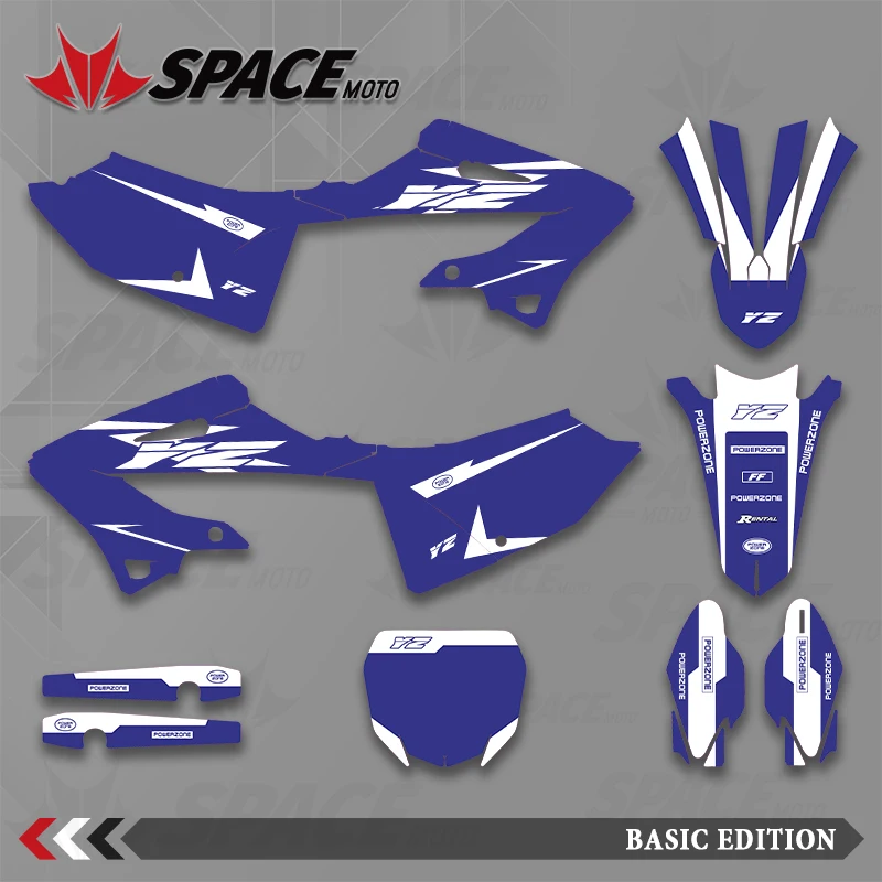 

SPACE MOTO Graphics Background Decals Stickers Motorcycle For YAMAHA 22-24 YZ125 250 X