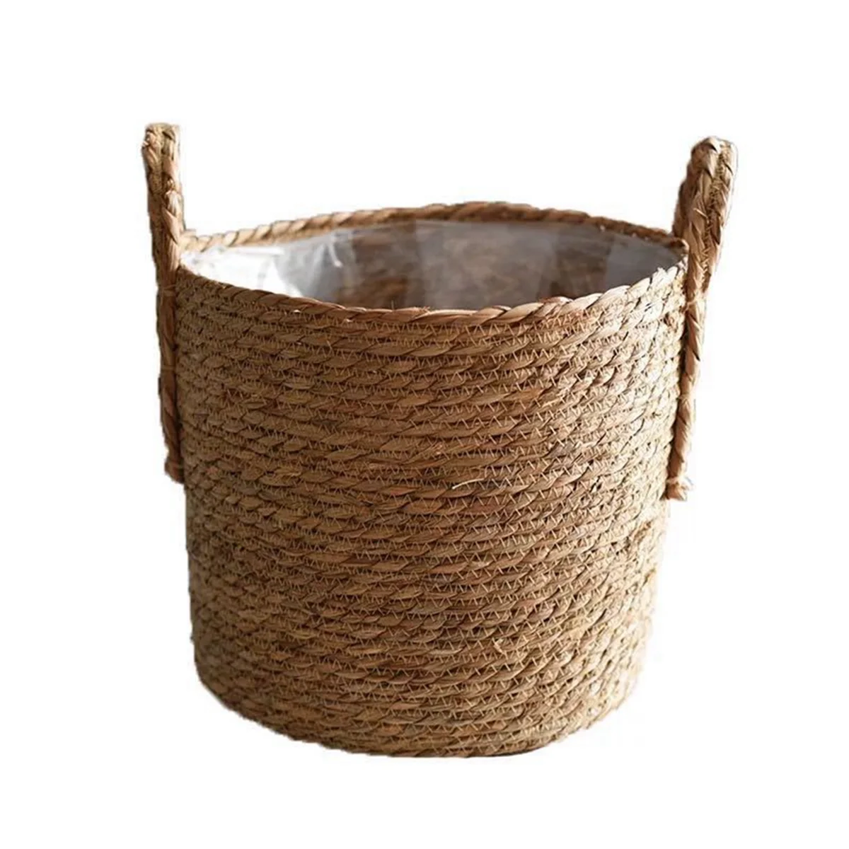 

Plant Pots Seagrass Planter Basket Flower Pot Cover Woven Plant Container Vase Wicker Trash