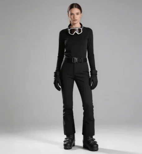 Thickened, Windproof, Waterproof, and Stretchy Polyester Sports & Ski Pants