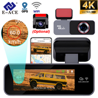 Dash Cam 4K HD Ultra Wide Angle Loop Recording Dash Cam Built-in WiFi Optional Dual Lens 24 Hours Parking Monitoring