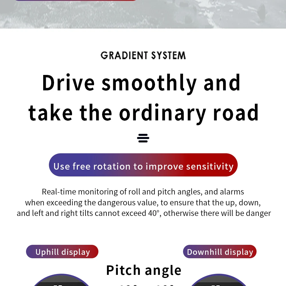 M60 Digitaler Geschwindigkeits- und Neigungsmesser Inclinometer M50 mit GPS-Tachometer und Kompass für Offroad-Zubehör 4x4 Bordcomputer – Detail 22