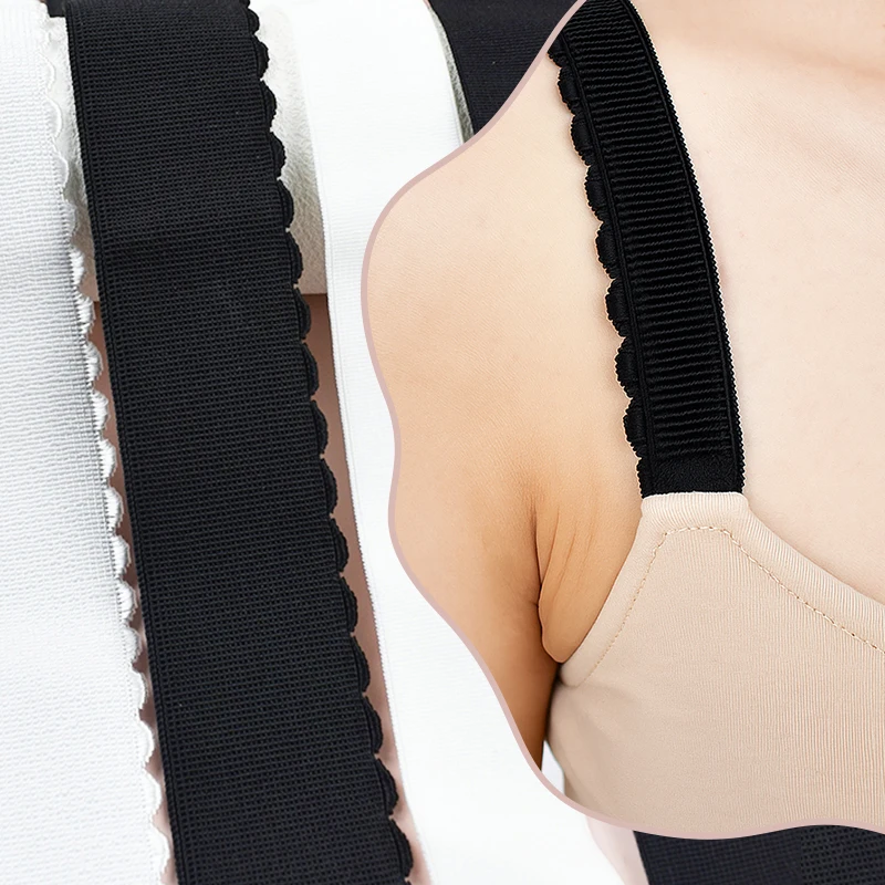

2M Meetee 10-50mm Sewing Elastic Band Black White Rubber Tape Elastics Laces Clothes Stretch Ribbon Belt Underwear Bra Strap