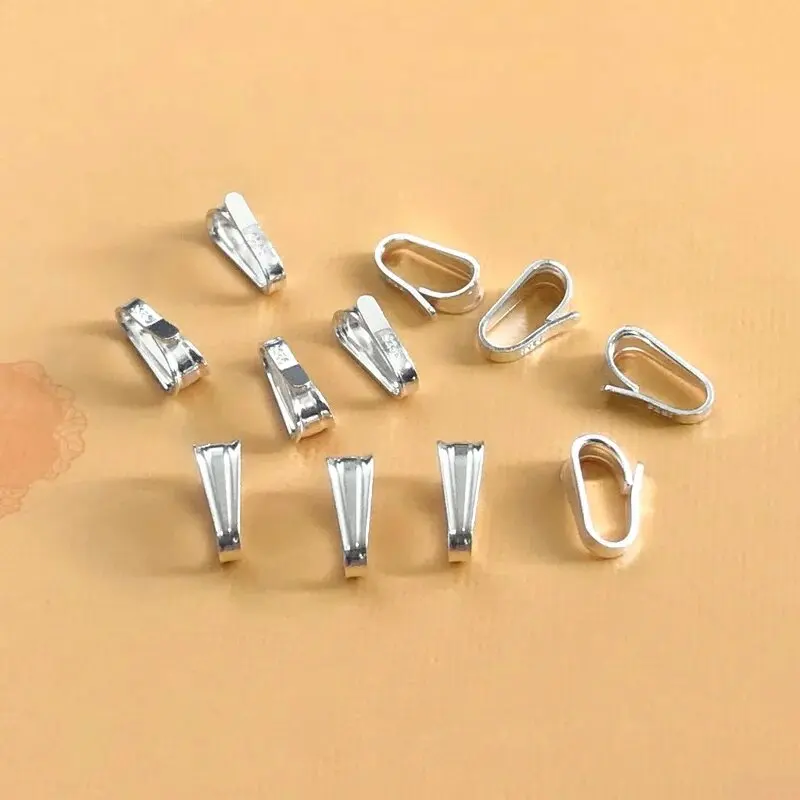 كفالات مدلاة صغيرة من الفضة الإسترليني، حجم الكفالة المعلقة - 2.2 × 5.8 ملم