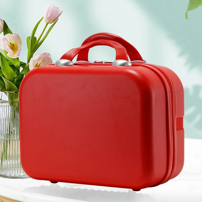 New Red Wedding Box Wedding Gift Suitcase Cosmetic Storage Gift Box Light Cosmetic Box