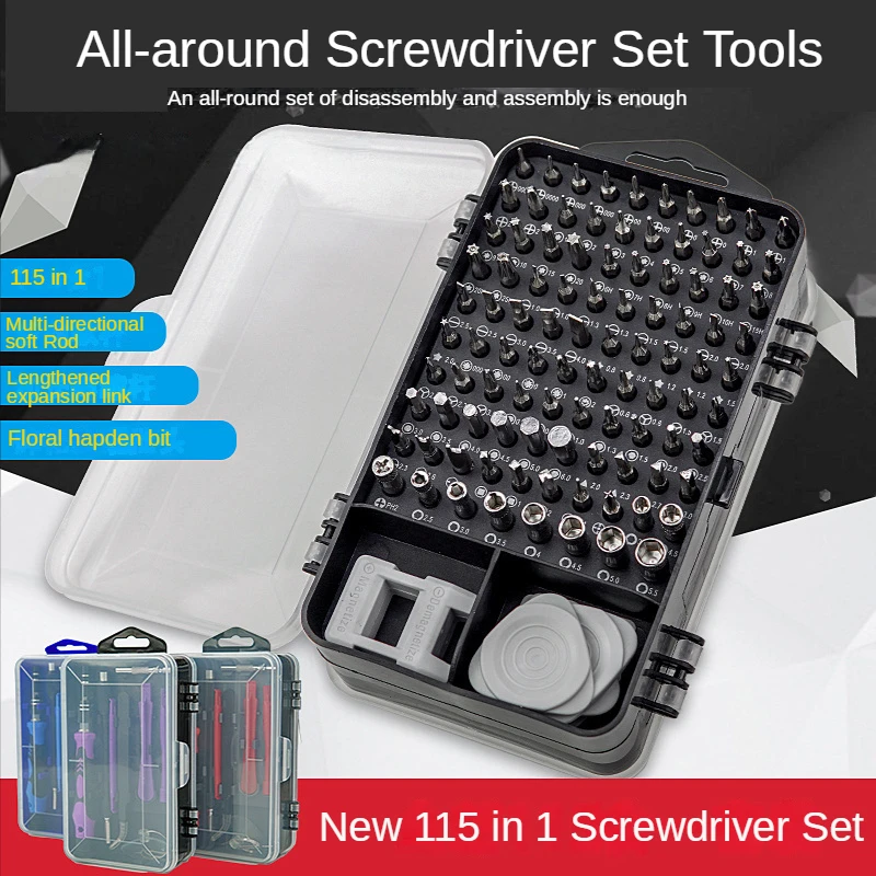 115 In 1 Screwdriver Set Magnetic Precision Insulated Bits Multitools Phone Repair Hand Tools High Quality Chrome Vanadium Steel