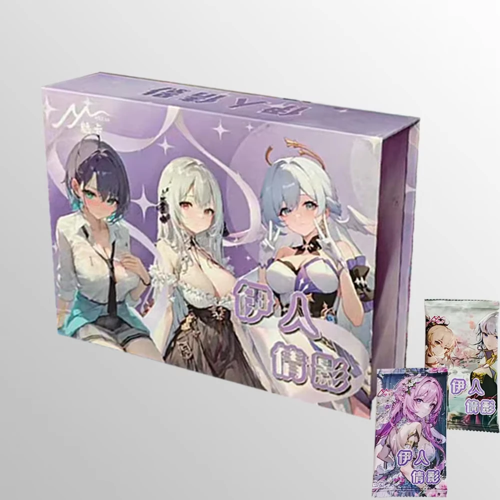 Yiren Qianying Collectible Trading Cards with Anime Girl Portrait Packaging and Detailed Costume Art for Collectors