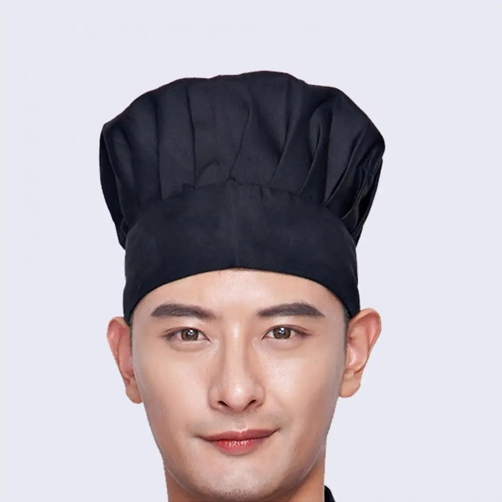 Kitchen Catering Work Chef Hat Professional Chef Hat for Kitchen Catering Work Unisex Solid White Cooking Costume Hat for Men