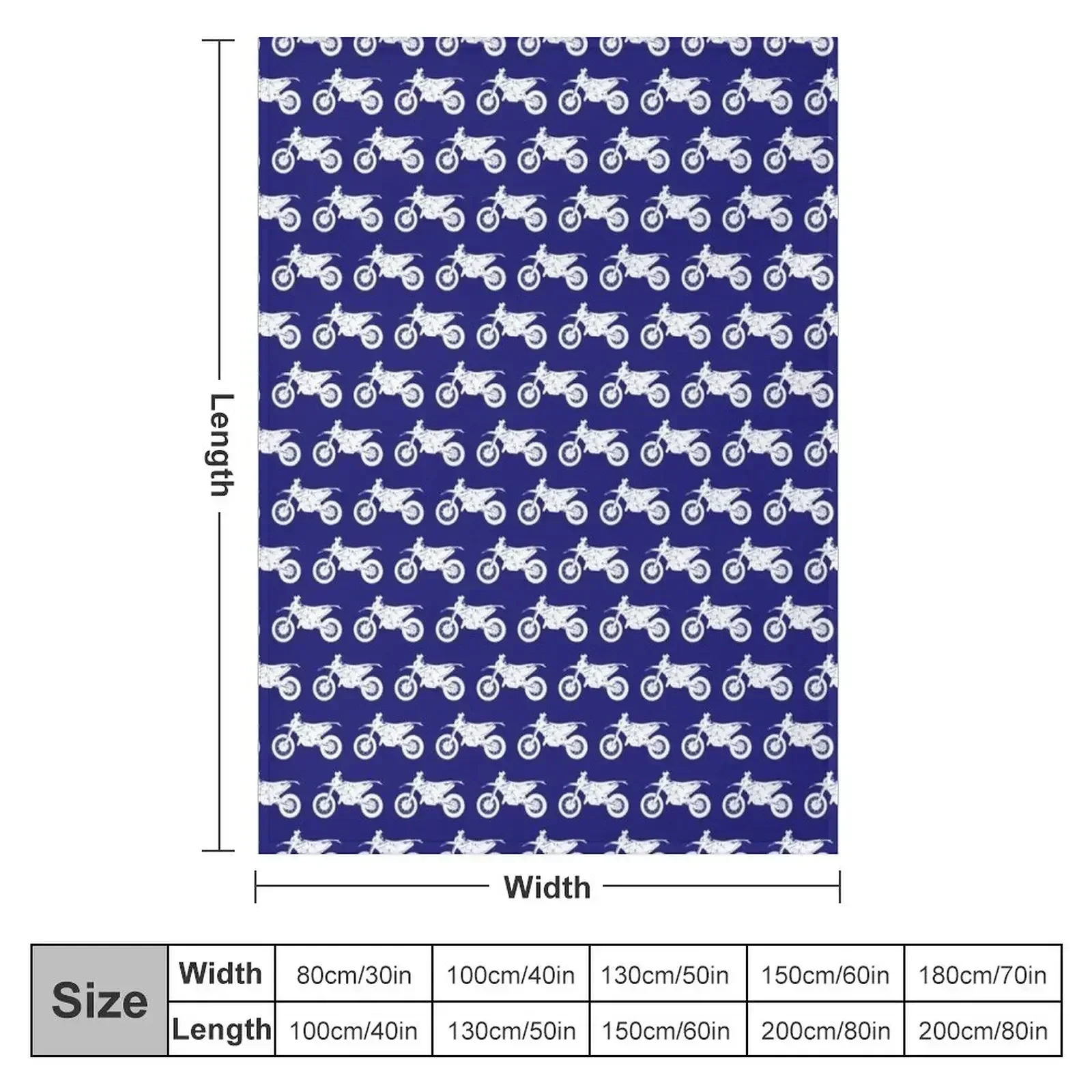 Dirt Bikes on Midnight Blue Throw Blanket couch cozy soft plush fuzzy picnic outdoor blanket
