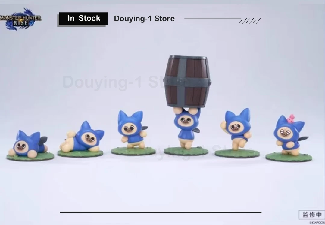 

Предпродажа, оригинальная серия APEX Monster Hunter World Cat, Felyne, 6, набор настольных украшений, игрушка в подарок, модный орнамент