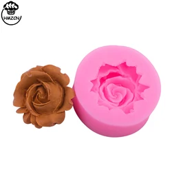 Bloom Rose Silicone Cake Mold 3D Flower Fondant Mold Cupcake Jelly Candy Chocolate Decoration Baking Tool Moulds  Resin Molds