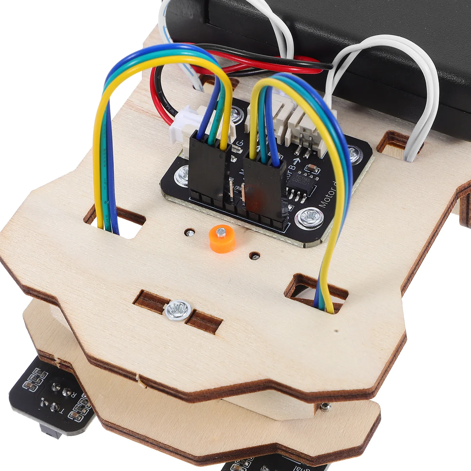 1Set Stem DIY Line Following Car Kit for Kids Educational Science Experiment Building Electric Rc Car Creative Learning