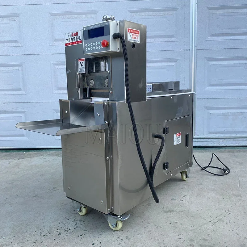 Cortadora automática de carne congelada con rodajas de tocino y rollo de cordero CNC