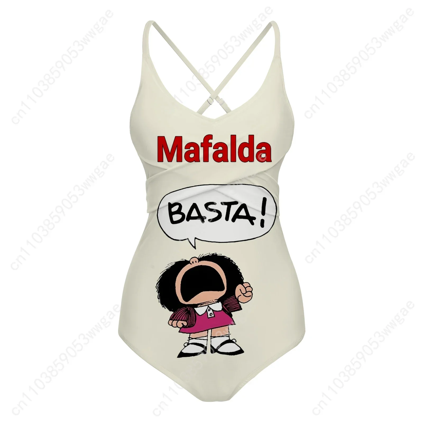 Mafalda Swimsuits Womens Sling Swimsuit Personalized Sexy Swimwear Beach Bikini Summer Holiday Cartoon Customized Bathing Suit