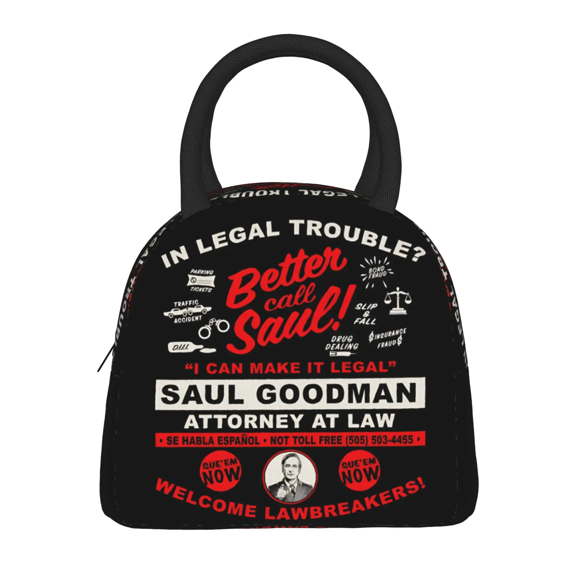 In Legal Trouble Better Call Saul Dks Breaking Bad Lunch Bag Lunch Box Picnic Thermal Tote Handbags For Child Oxford Cooler Bag