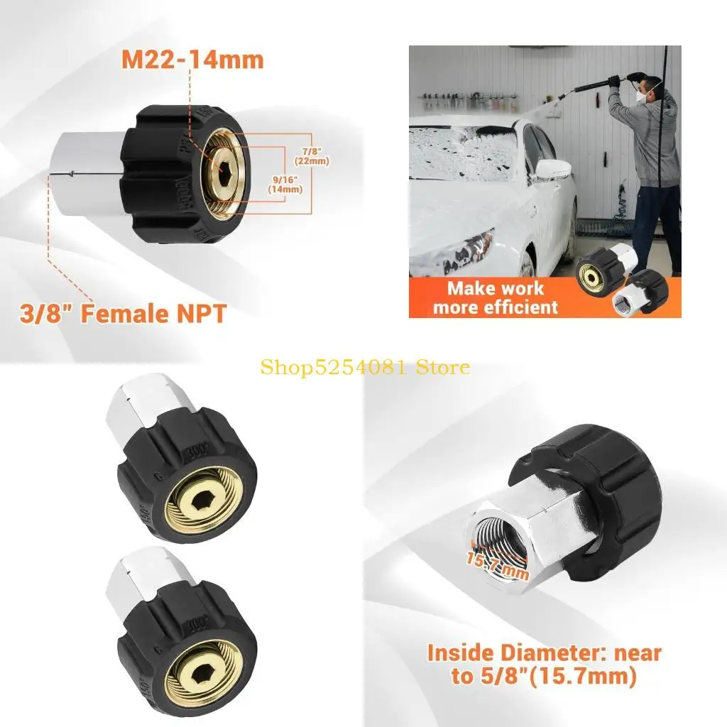 AXYC Heavy Type Stainless Steel Adapter Connects To 3/8 Hose Perfect For Garden Irrigation Systems