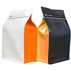 50pcs Resealable Matt Colorful Aluminum Foil 0.5lb 1lb 2lb 1kg Coffee Bean Powder Packaging Bag With Valve and T-zipper
