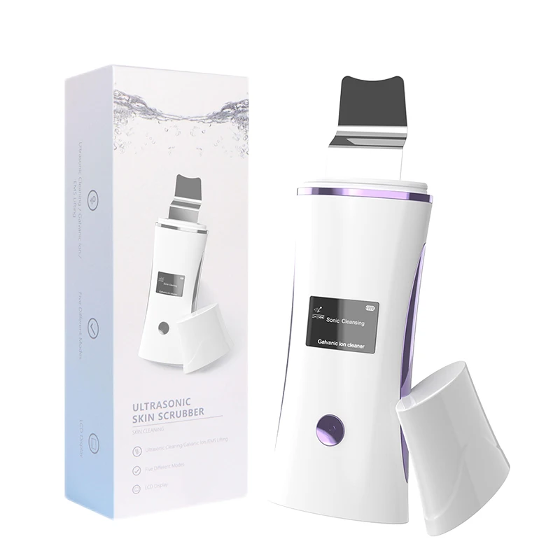 

Professional Beauty Electric Ultrasonic Facial Skin Care Peeling Spatula Portable Sonic Skin Scrubber Machine