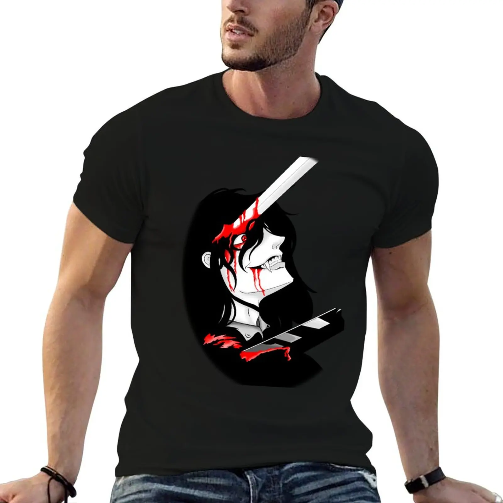

cotton man t for graphic Hellsing shirt man T-Shirt shirts Alucard, t tees