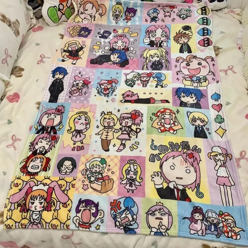 

Shugo Chara Anime Pattern Blanket Cute Hinamori Amu Girl Tsukiyomi Ikuto Flannel Blanket Anime Peripheral Gift