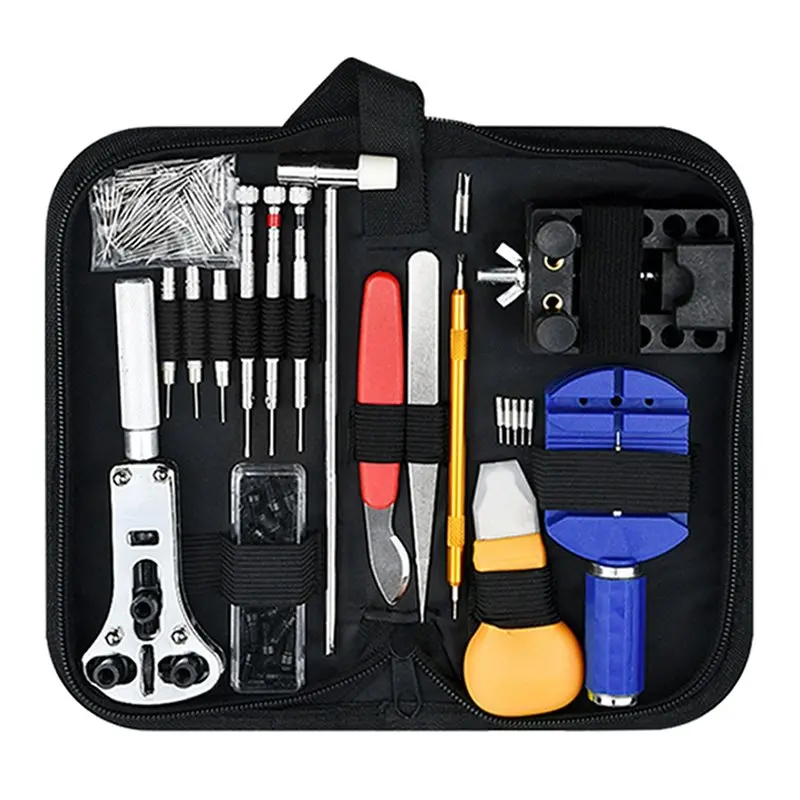 【PRICE-DROP!】Comprehensive 147-Piece Watch Repair Kit - Ideal For Strap Adjustment, Back Opening & Battery Replacement