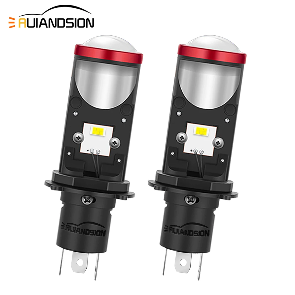 

2Pcs 50W H4 Super Bright LED Car Headlight Mini Lens Bulb 6000K 10000LM High Low Beam 9003 LED Light Lamp Unviersal 12V