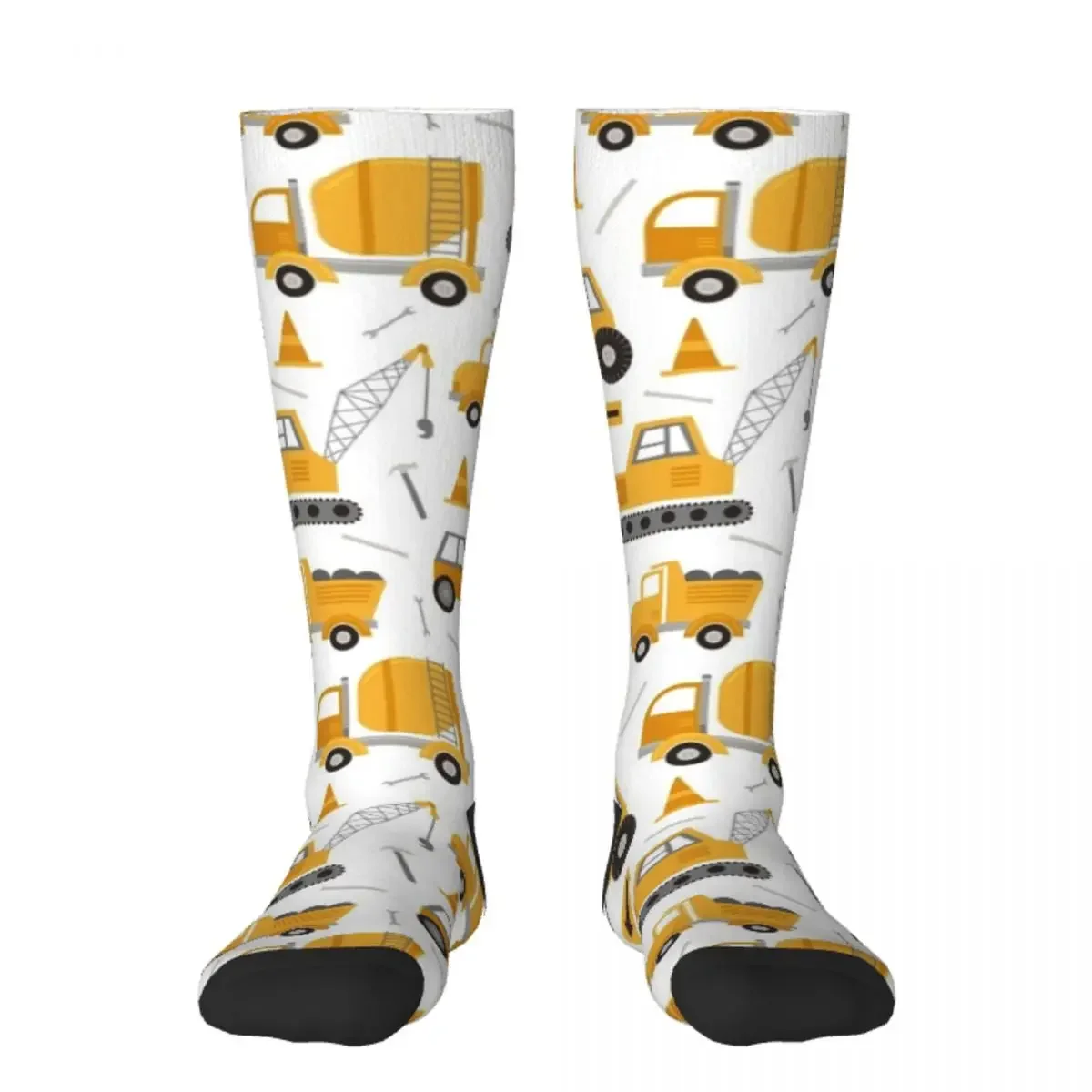 Construction Trucks Socks bright garter sport Girl'S Socks Men's