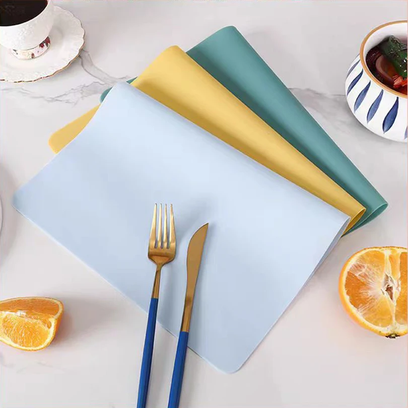 1pc Neue Silikon Wasserdichte Tischset Tisch Matte Anti-schleudern Waschbar Langlebig Wärmedämmung Küche Esszimmer Gadgets