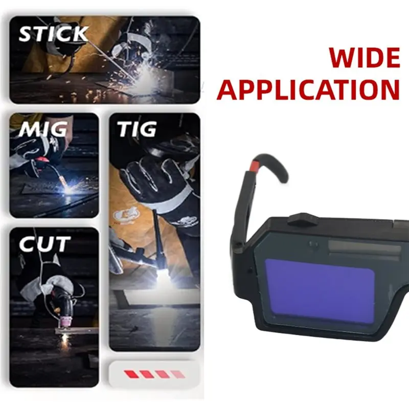 A58Z Ergonomic Welding Glasses For Men Auto Dimming Lens Protective Eye Work Eyewear Fast Response Comfortable Design
