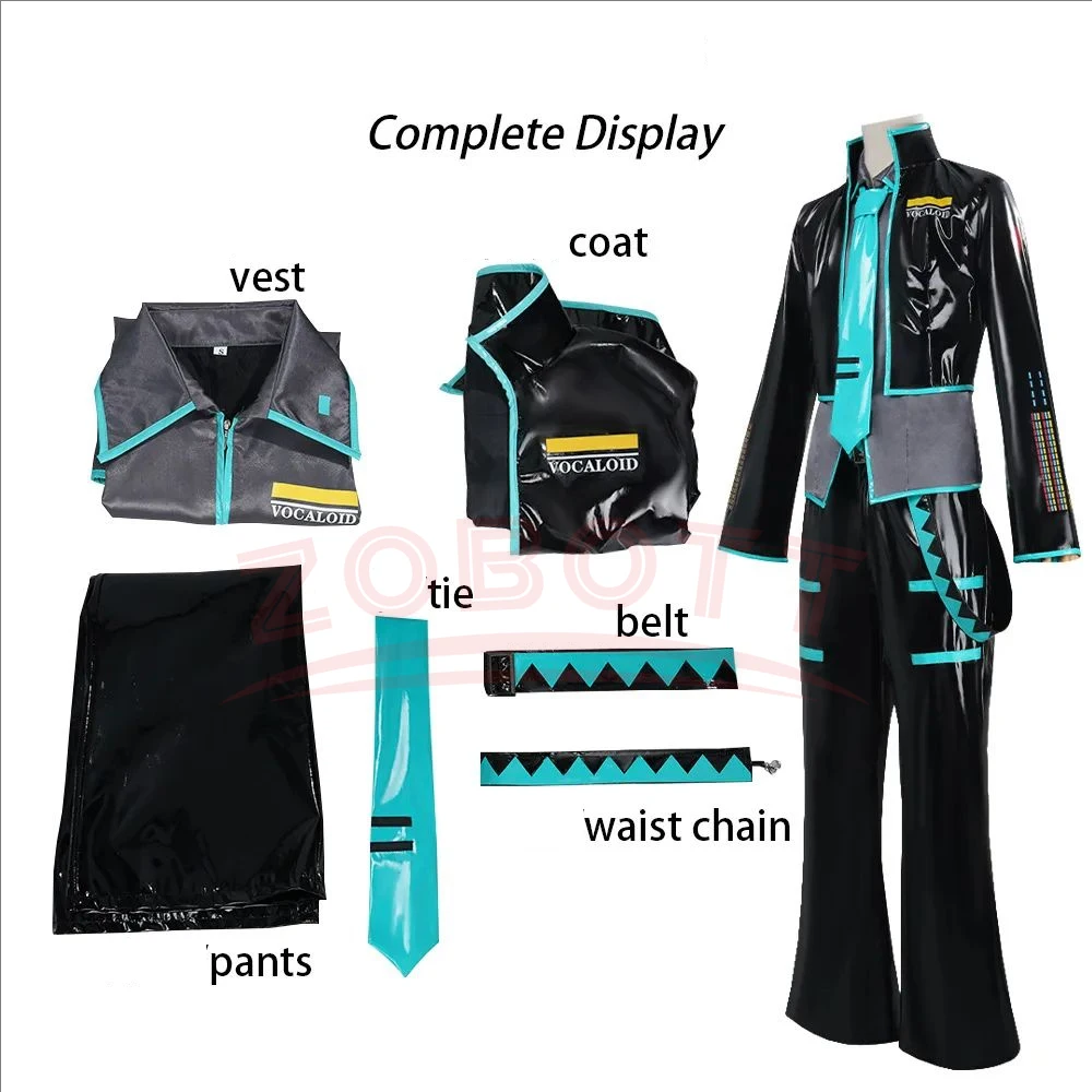 Anime MIKUOO Cosplay Kostüm Mikuoo Cosplay Männer Schwarz Anzug Kostüm Mikuu Weihnachten Cosplay Kostüm