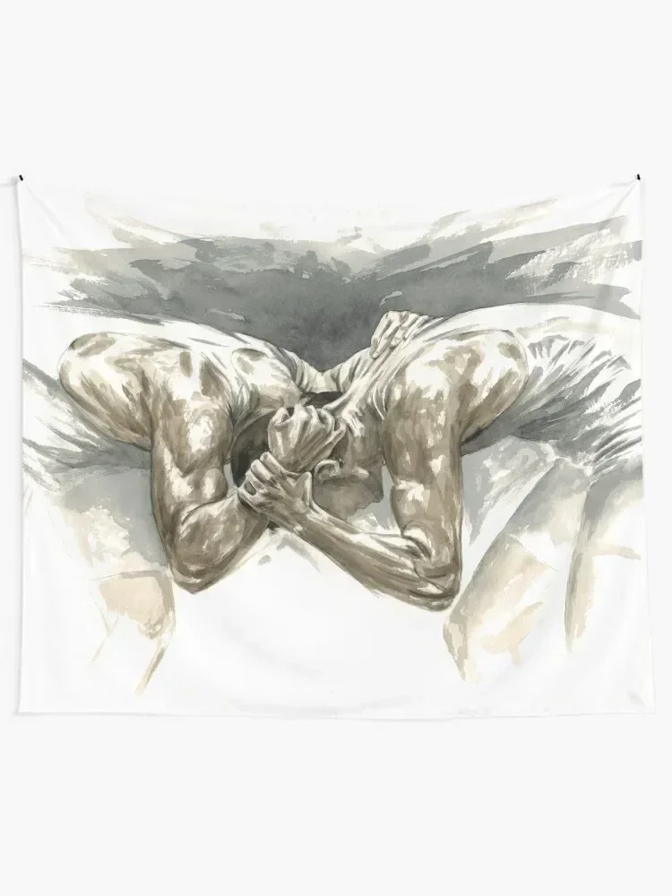 Headbanger - Wrestling Watercolor Tapestry Wall Decoration Wallpaper Tapestry