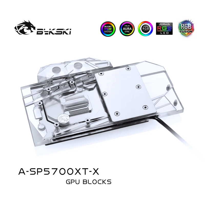 

Bykski Water Block use for Sapphire RX 5700 XT Pulse MSI RX5700XT MECH/EVOKE / AMD GPU Card Full Cover Coppe