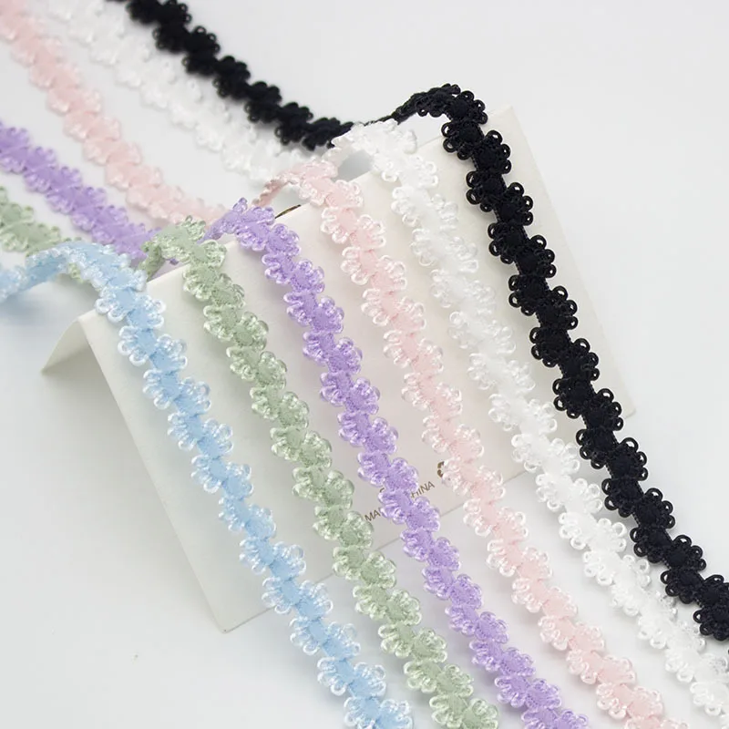 10 Yards Bilateral Elastic Lace DIY Webbing Lace Elastic Band Fabric Clothing Accessories For Underwear Briefs