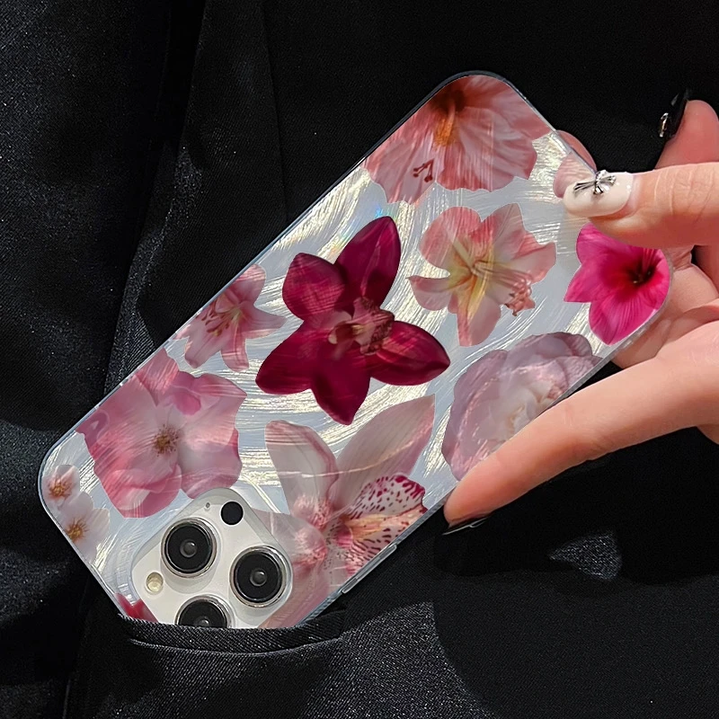 Full Screen of Flowers Pattern Print Case For Realme 14 Pro Plus 5G 14X 13 12 11 10 8i C75 C71 C67 C65 C63 C61 C55 C51S Cover