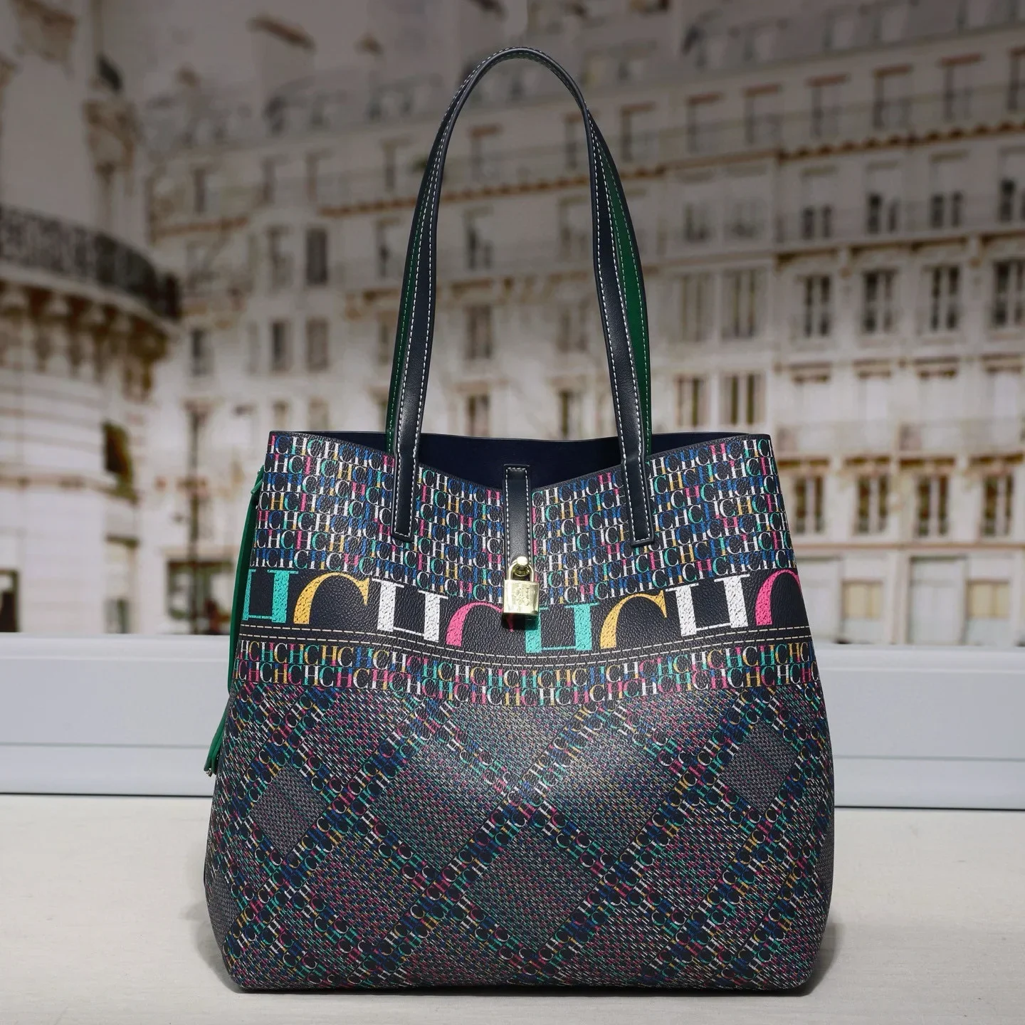 Classic Full Print Pattern Mother And Child Tote Bag For Women 2026 New Light Luxury Large Capacity Commuter Handbag