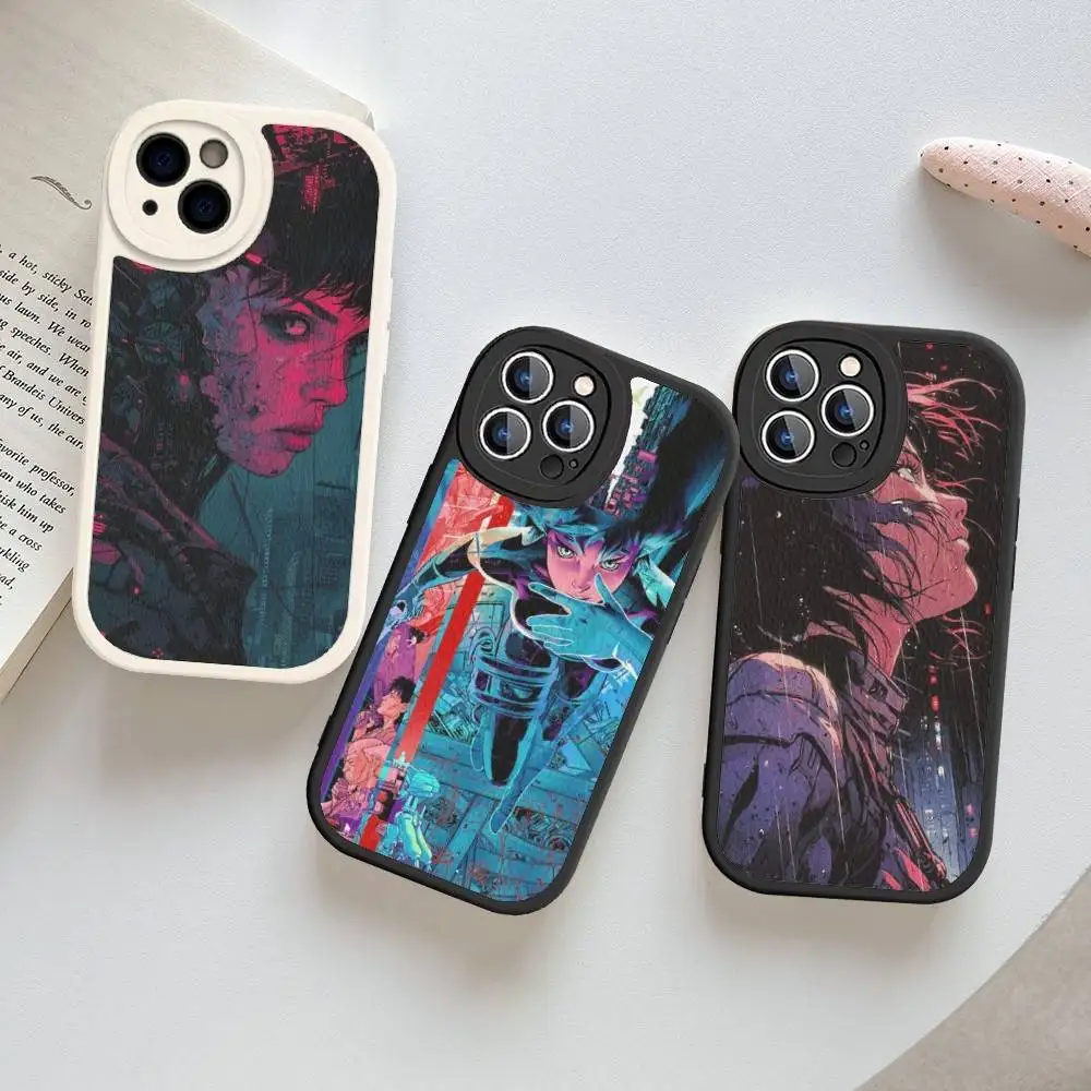 

Anime G-ghost In The S-shell Cartoon Phone Case Hard Leather For IPhone 16 15 14 13 12 Mini 11 14 Pro Max Xs X Xr 8 Plus Fundas