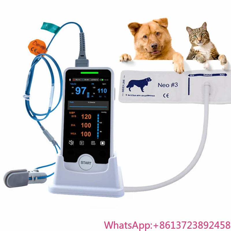 

Animal Clinic Vital Signs Patient Monitor Touch Screen SPO2 NIBP PR for Pet Hospitals