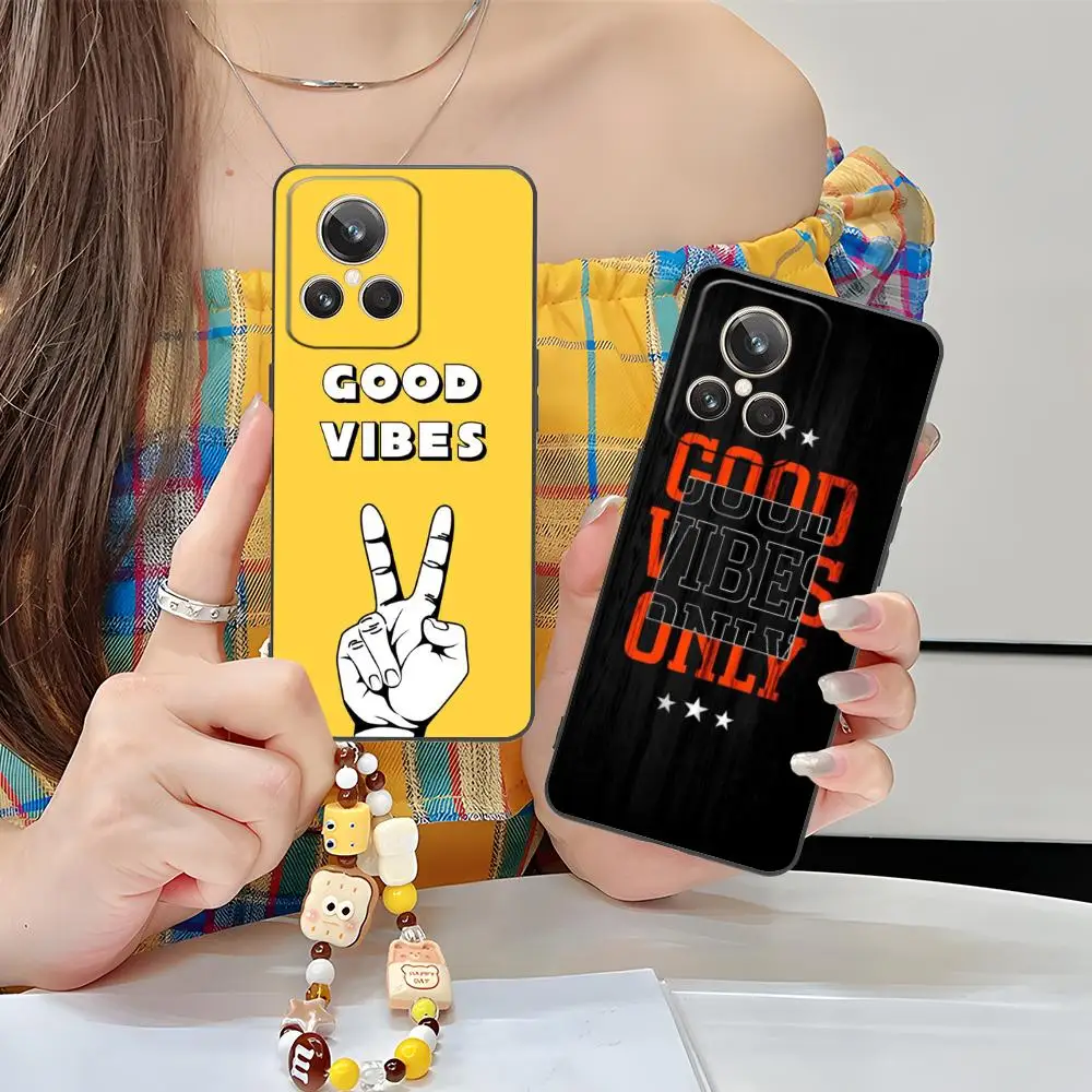 

Good Vibes Phone Case for Realme GT 8 Neo Pro C75 73 71 C67 65 C55 53 C35 31 C20 15 Soft TPU Shockproof Cover