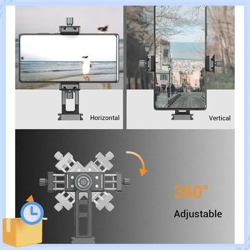 

Popular Phone Holder Clamp W Cold Shoe Arca 360 Rotatable Mount Clip For Photography Smartphone LED Microphone Magic Arm