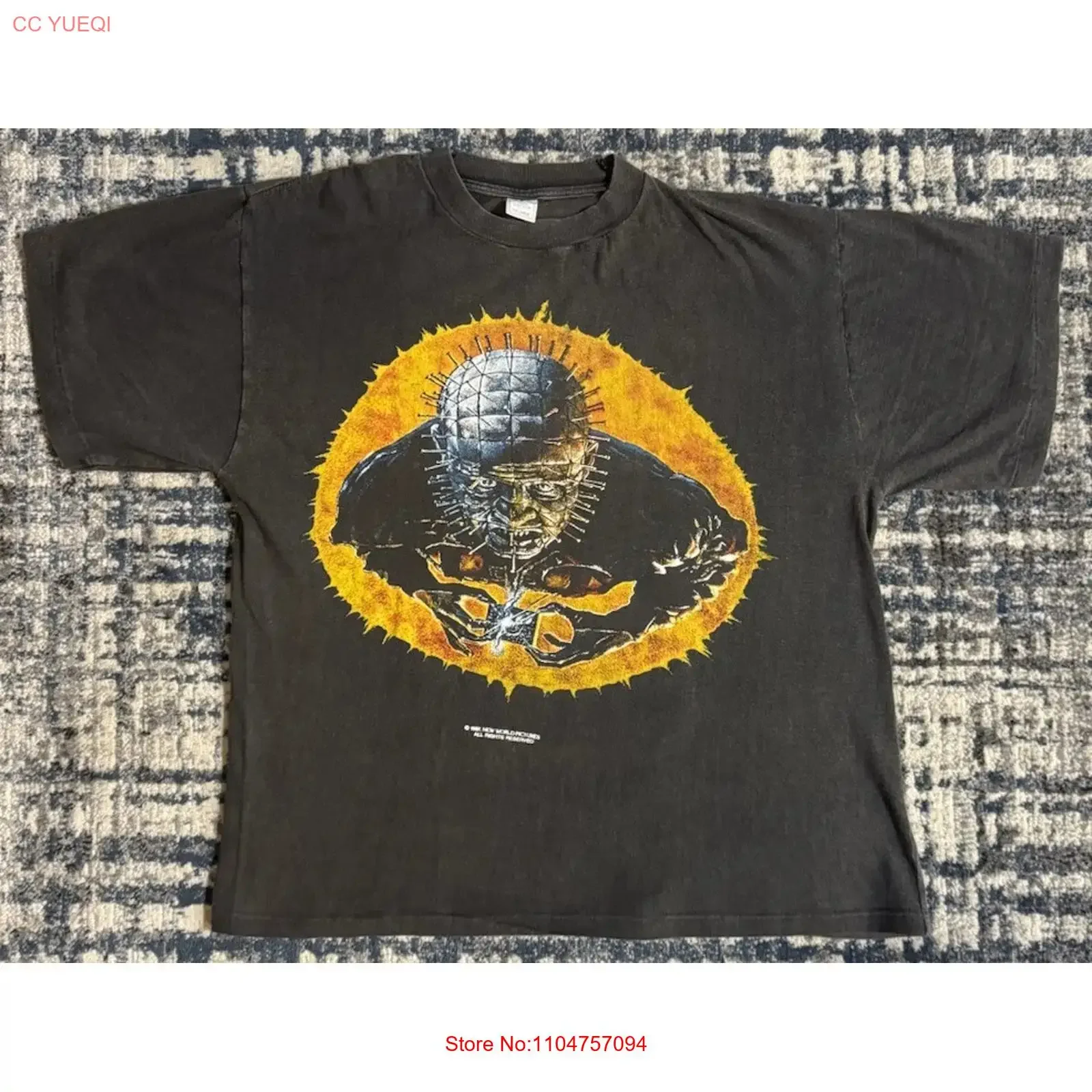 Vintage 1987 Hellraiser Horror Movie Promo T Shirt XL Pinhead Clive Barker 80s vintage Washed Stretched Unisex fashion Stylish