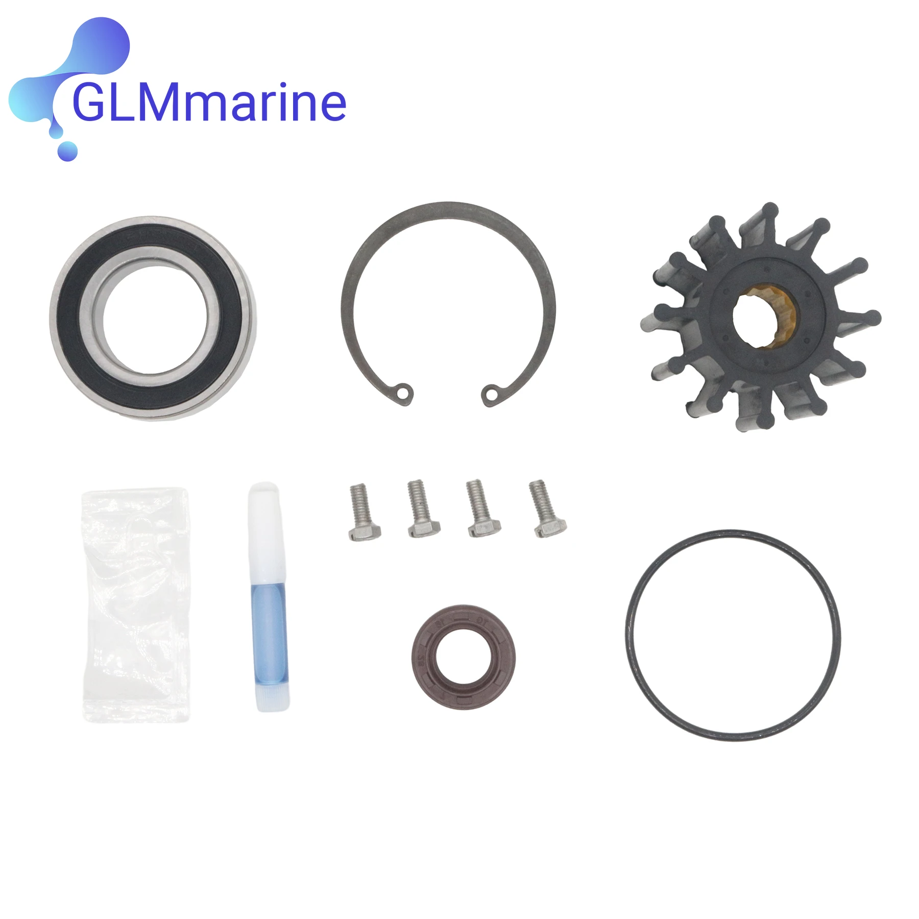 

Water Pump Impeller Repair Kit Compatible with Volvo Penta Stern Drive 3.0 4.3 5.0 5.7 8.1L Replacement 21214599 09-5000