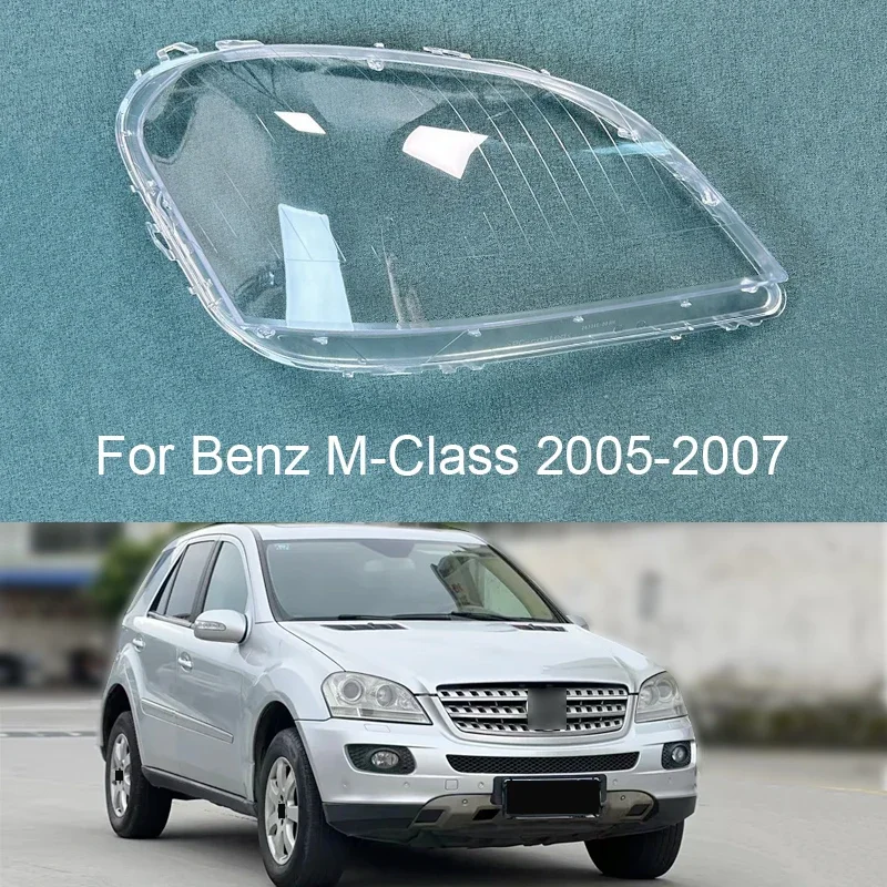 سيارة كشافات غطاء للعدسات لمرسيدس بنز W164 ML 2005 2006 2007 المصباح غطاء زجاجي اكسسوارات السيارات عاكس الضوء عدسة قذيفة