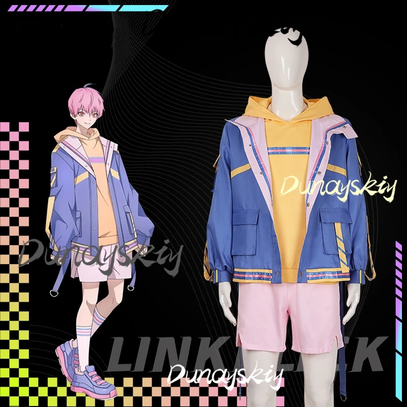 Li tianchen Cosplay Anime Link Click Custumes Coat Hoodies Wig Set Uniform Daily Outfit Activity Role Play Clothing Customized